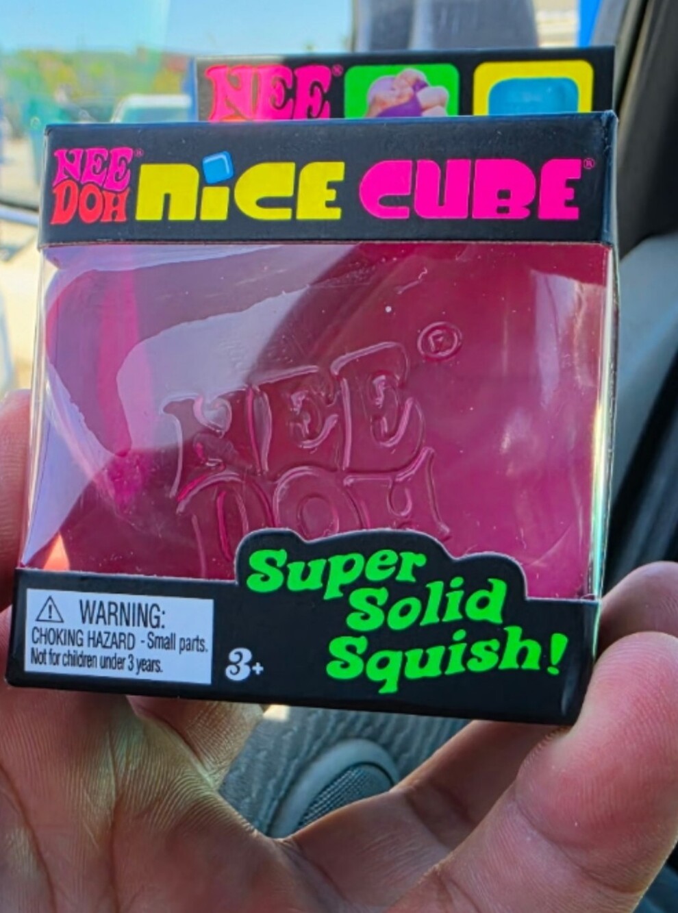NEW NeeDoh Nice Cube PINK Super Solid Squish Nee Doh Fidget Toy Viral Tiktok